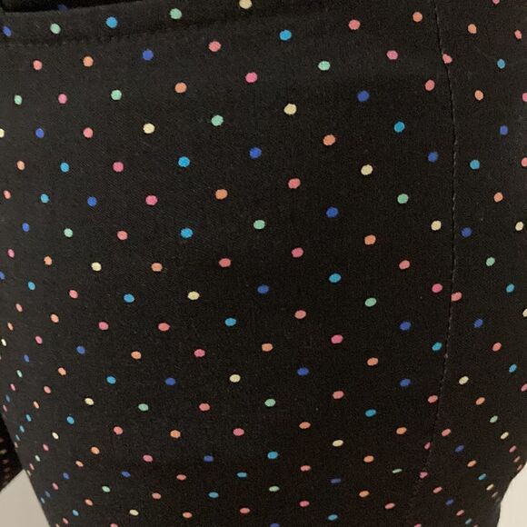 Lulu B Women’s Black and Rainbow Polka Dot Stretch Legging Pants Size 4 - Picture 3 of 9